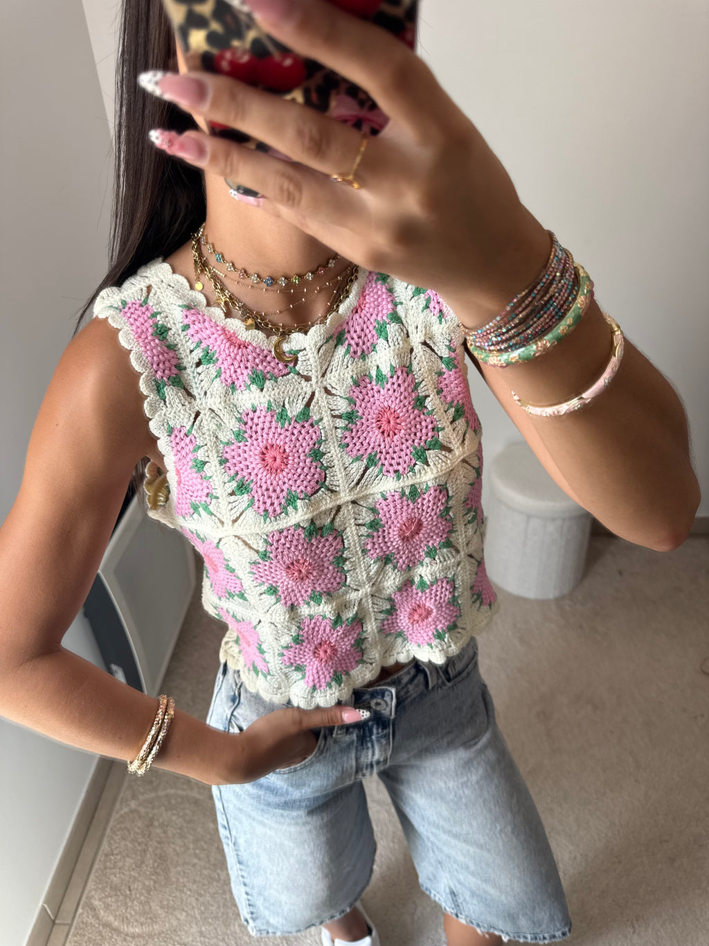 Top crochet FLEUR