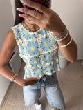 Top crochet FLEUR